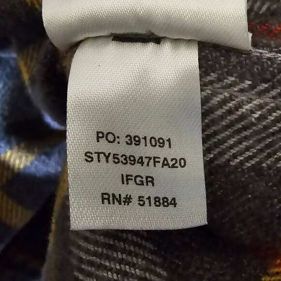 Patagonia #53947 Men's LS Fjord Flannel BF Shirt - Gray Yellow Orange - Sz M* - Picture 5 of 5